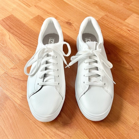 Keds White Leather Sneakers Keds Women’s White Leather Sneakers Athletic Shoes